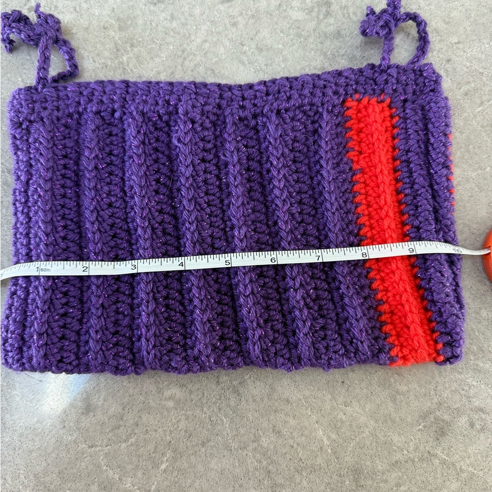 Hanging crochet bag for Walker, wheelchair or stroller. Hand crafted